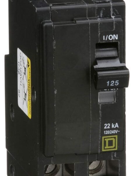 QO2125VH - Square D - 125 Amp 22ka Circuit Breaker Plug-In - 125 Amp - 2 Pole - 240 Volt
