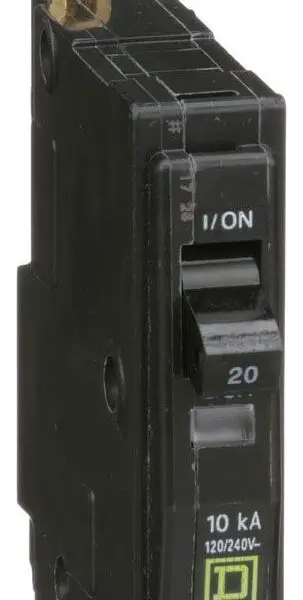 QOB120 - Square D - 20 Amp Circuit Breaker Bolt-On - 20 Amp - 1 Pole - 120 Volt