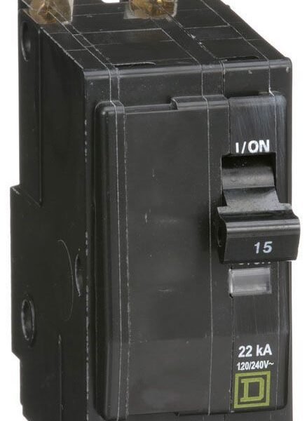 QOB215VH - Square D - 15 Amp 22kA Circuit Breaker Bolt-On - 15 Amp - 2 Pole - 240 Volt