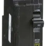 QOB250VH - Square D - 50 Amp 22kA Circuit Breaker Bolt-On - 50 Amp - 2 Pole - 240 Volt