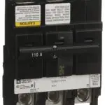 QOB3110VH - Square D - 110 Amp 22kA Circuit Breaker Bolt-On - 110 Amp - 3 Pole - 240 Volt