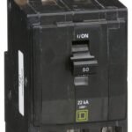 QOB350VH - Square D - 50 Amp 22kA Circuit Breaker Bolt-On - 50 Amp - 3 Pole - 240 Volt