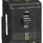 QOB360VH - Square D - 60 Amp 22kA Circuit Breaker Bolt-On - 60 Amp - 3 Pole - 240 Volt