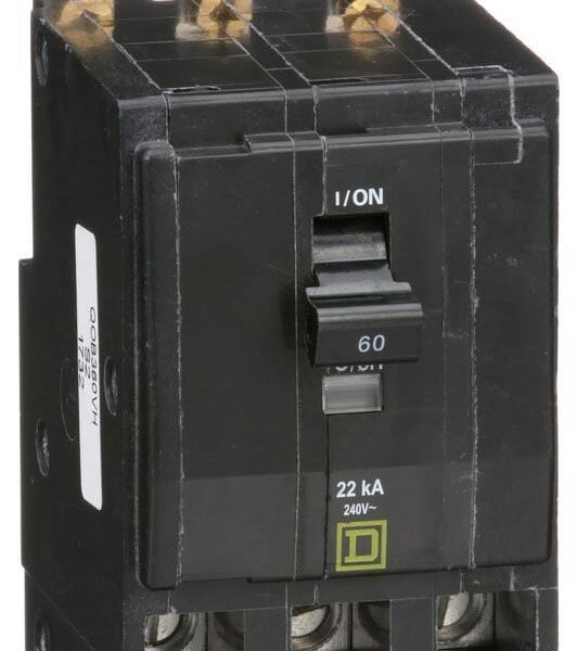 QOB360VH - Square D - 60 Amp 22kA Circuit Breaker Bolt-On - 60 Amp - 3 Pole - 240 Volt