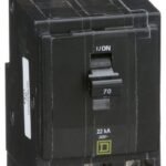 QOB370VH - Square D - 70 Amp 22kA Circuit Breaker Bolt-On - 70 Amp - 3 Pole - 240 Volt