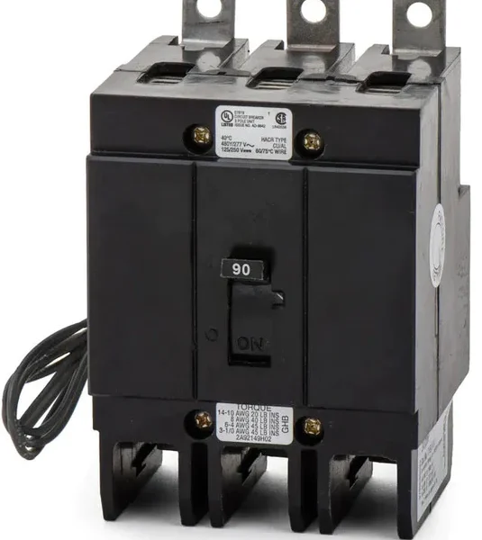 GHB3090S1 - Cutler Hammer Bolt-On 480V 90A 3 pole circuit breaker 120V Shunt Trip