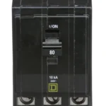 QO380 - Square D - 80 Amp Circuit Breaker Plug-In - 80 Amp - 3 Pole - 240 Volt